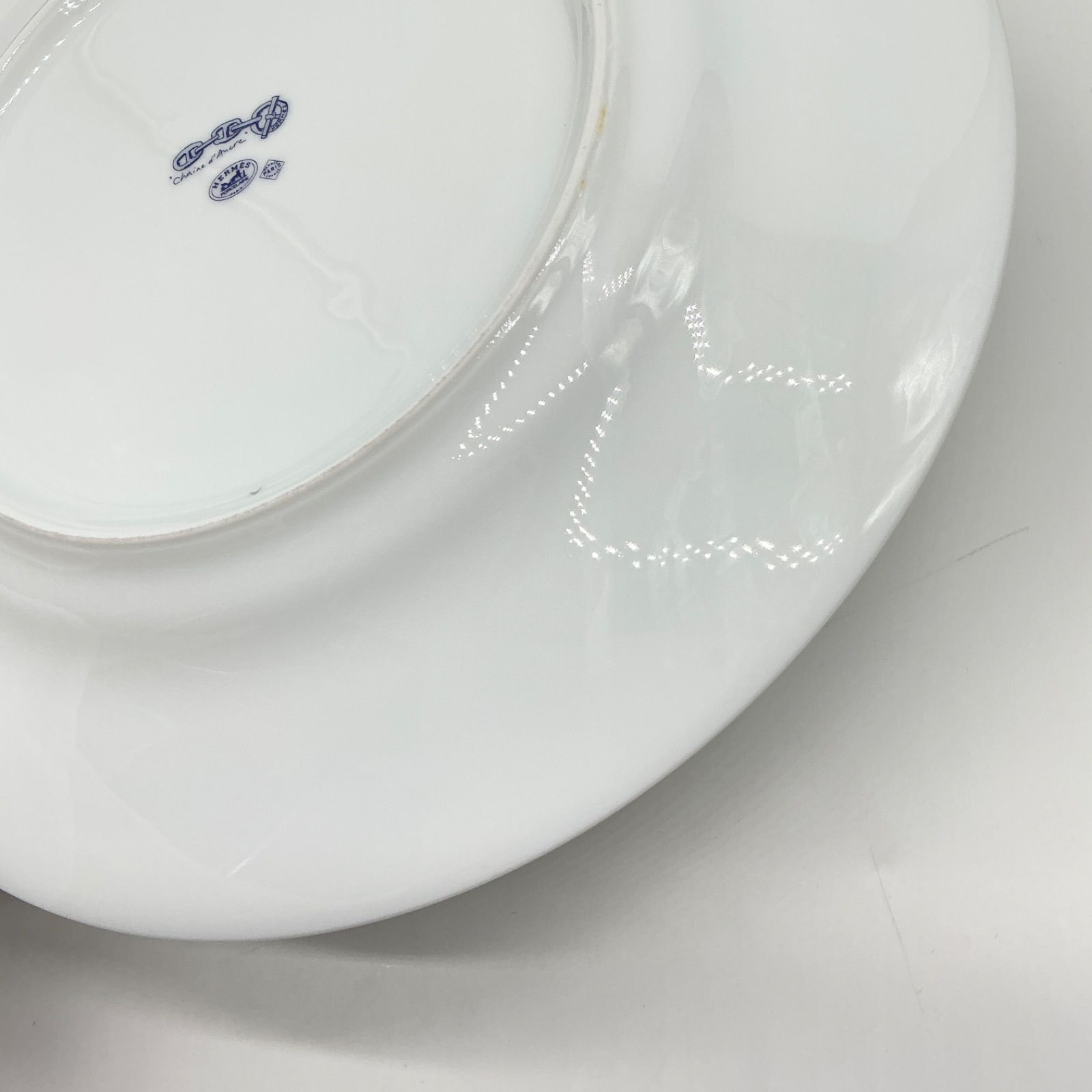 HERMES エルメス シェーヌダンクル 27cm ディナープレート 2枚 皿 食器