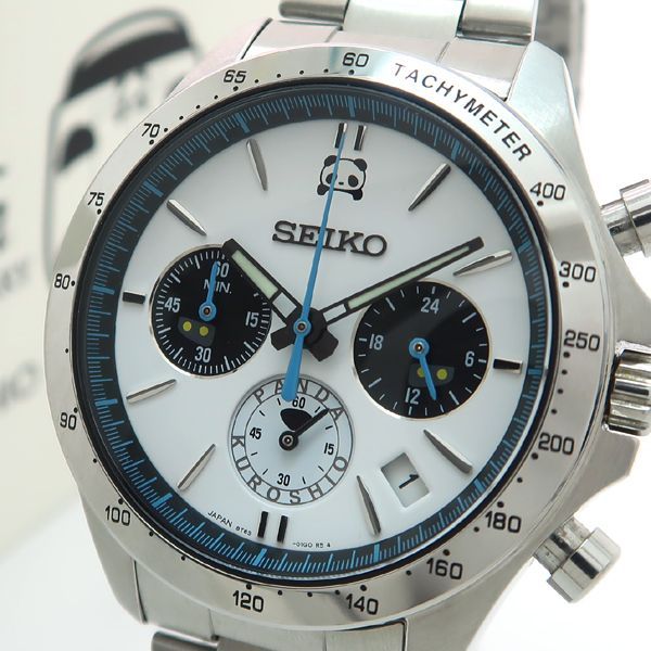 SEIKO 287系パンダくろしお 5周年記念ウォッチ 8T63-01K0 クロノグラフ 