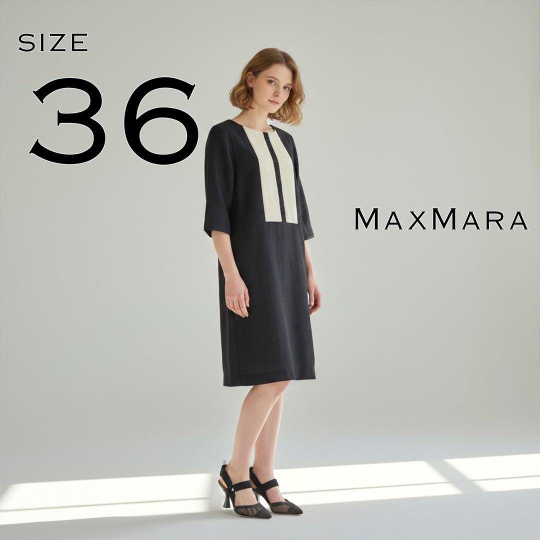 美品】'S MaxMaraマックスマーラ リネン混 ブザム 異素材切替