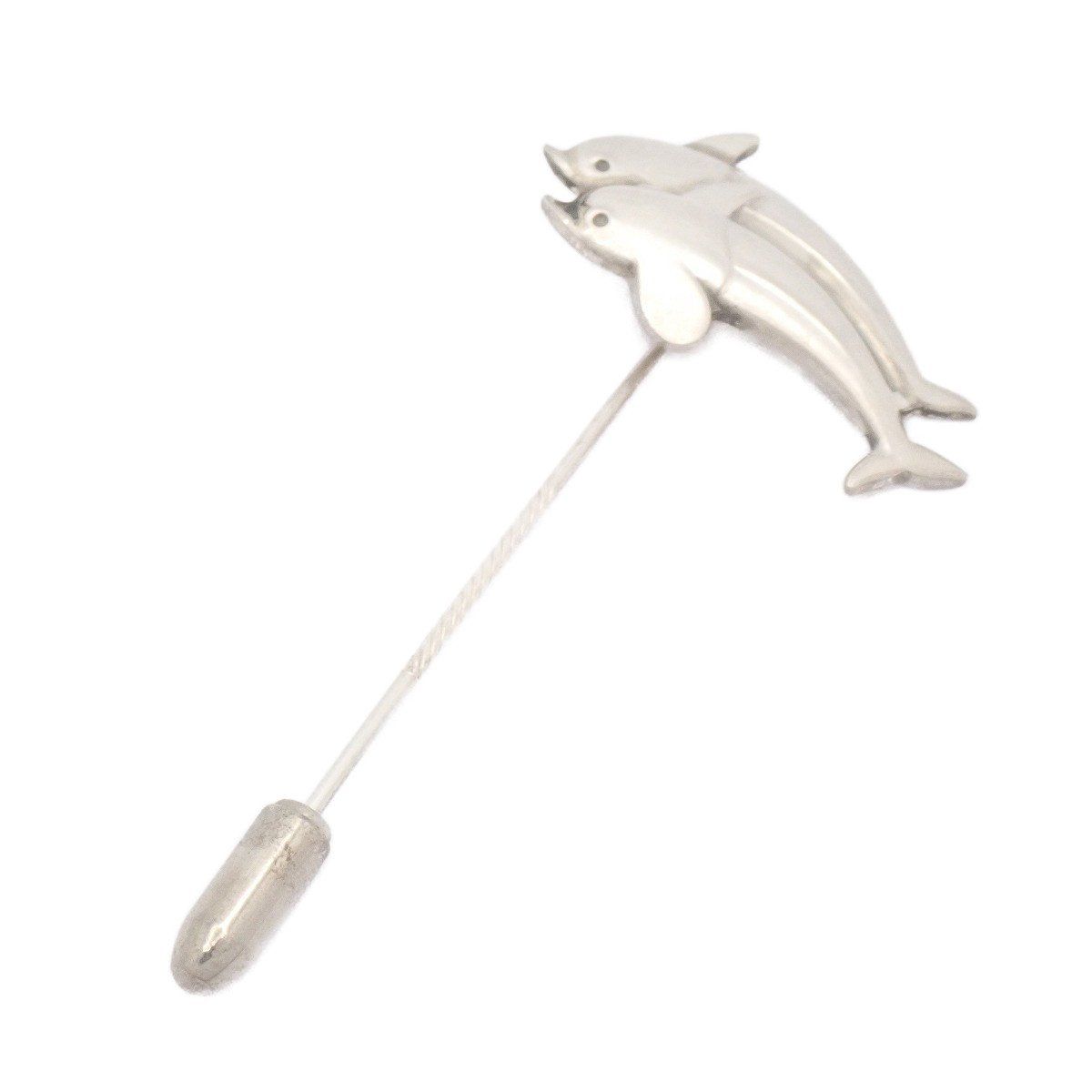GEORG JENSEN ジョージジェンセン 129 イルカモチーフ ピンブローチ