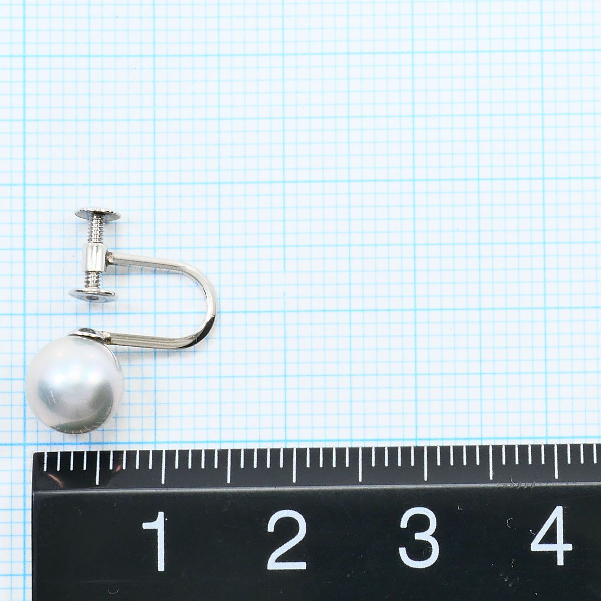 PT850/プラチナ イヤリング clip-on earrings パール（真珠） 総重量約