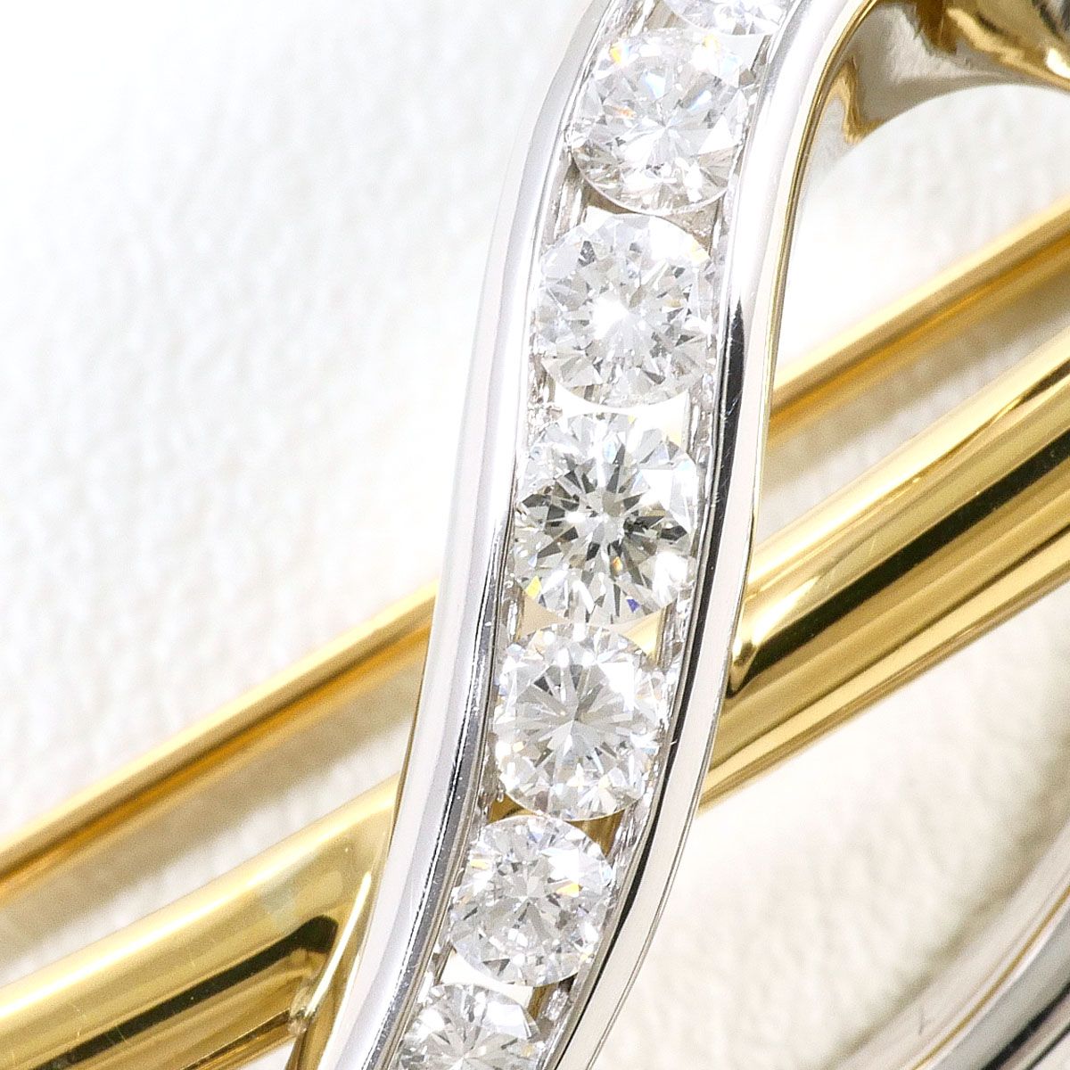 PT900/プラチナ K18YG ブローチ ダイヤモンド 0.53ct 鑑別書 総重量約