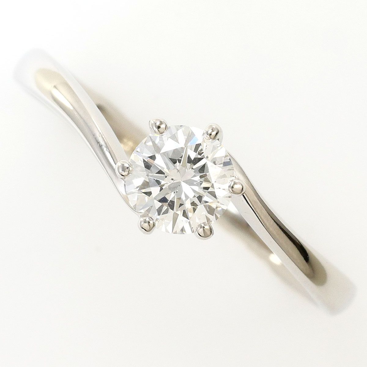 PT900/プラチナ リング・指輪 16号 ダイヤモンド 0.526ct SI2 鑑定書