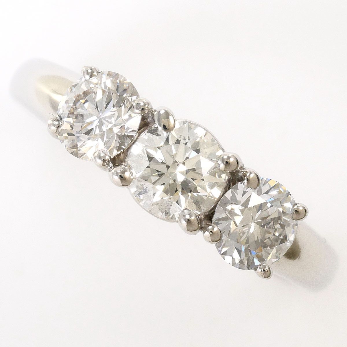 PT900/プラチナ リング・指輪 8.5号 ダイヤモンド 1.005ct 鑑別書 総