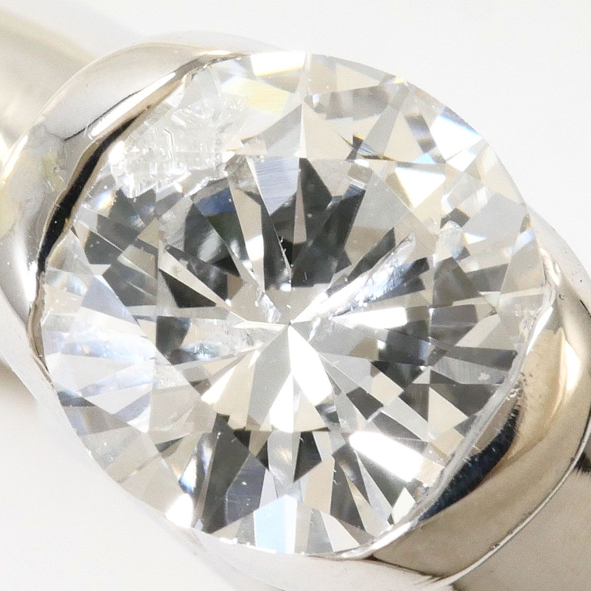 PT900/プラチナ リング・指輪 9号 ダイヤモンド 0.68ct I1 鑑定書 総