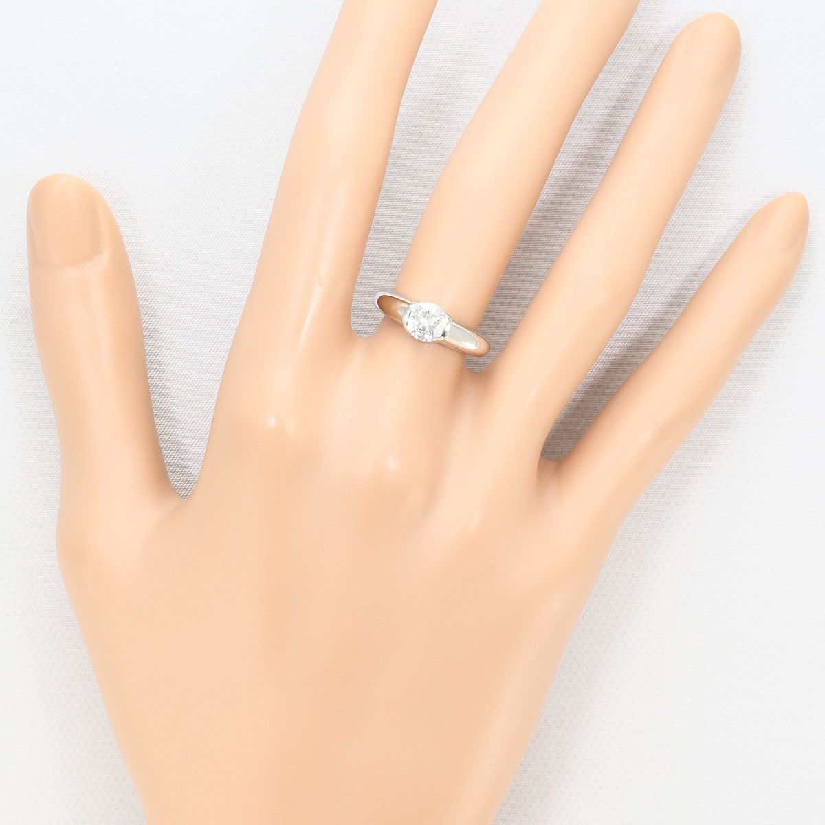 PT900/プラチナ リング・指輪 9号 ダイヤモンド 0.68ct I1 鑑定書 総