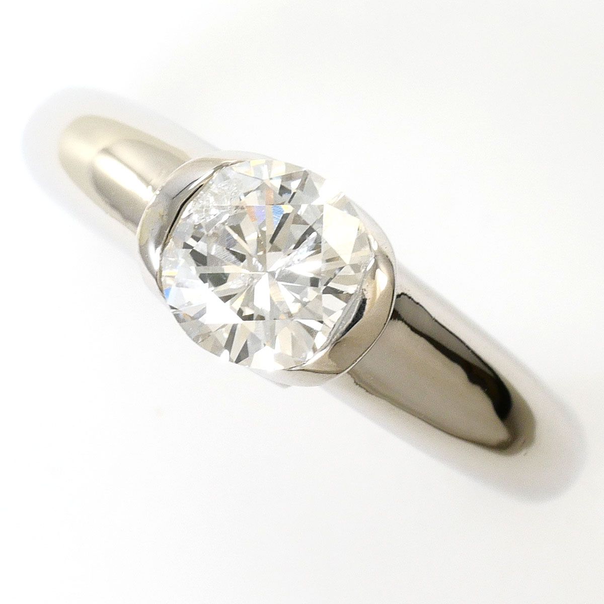 PT900/プラチナ リング・指輪 9号 ダイヤモンド 0.68ct I1 鑑定書 総
