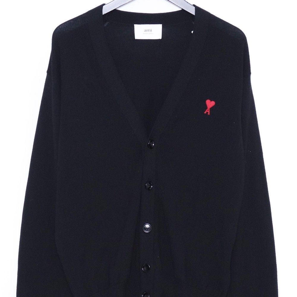 AMI PARIS クラシックメリノウール ロゴ カーディガン Lサイズ
