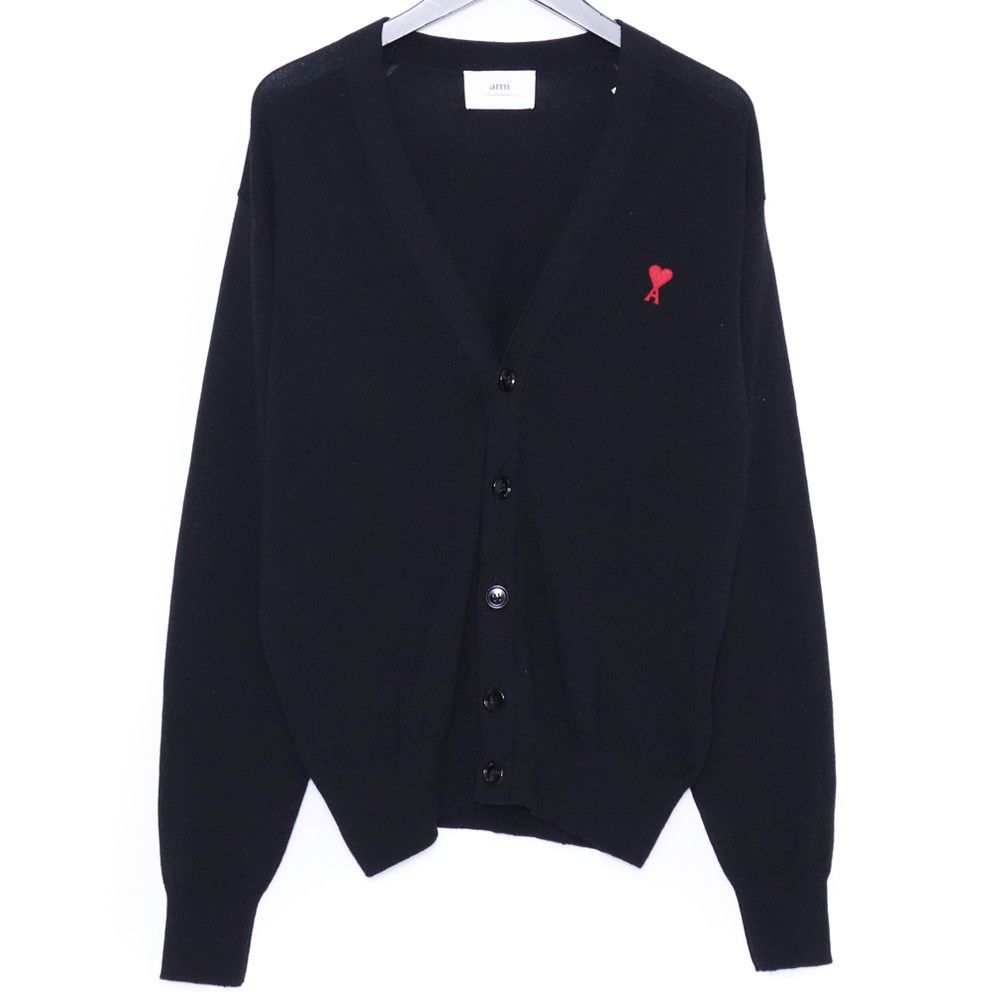 AMI PARIS クラシックメリノウール ロゴ カーディガン Lサイズ