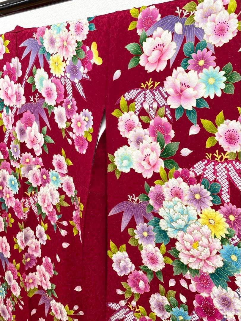 振袖 金駒 金彩 銀通し 紋意匠 桜 身丈170cm HKT202 - メルカリ