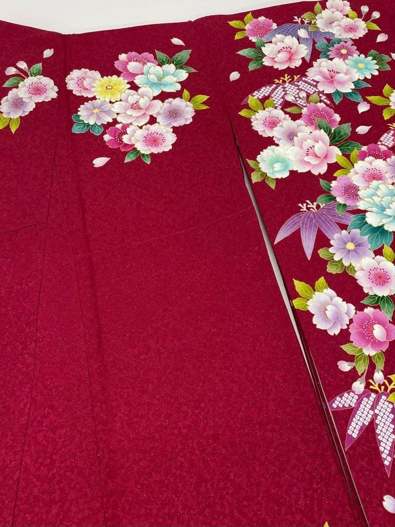 振袖 金駒 金彩 銀通し 紋意匠 桜 身丈170cm HKT202 - メルカリ