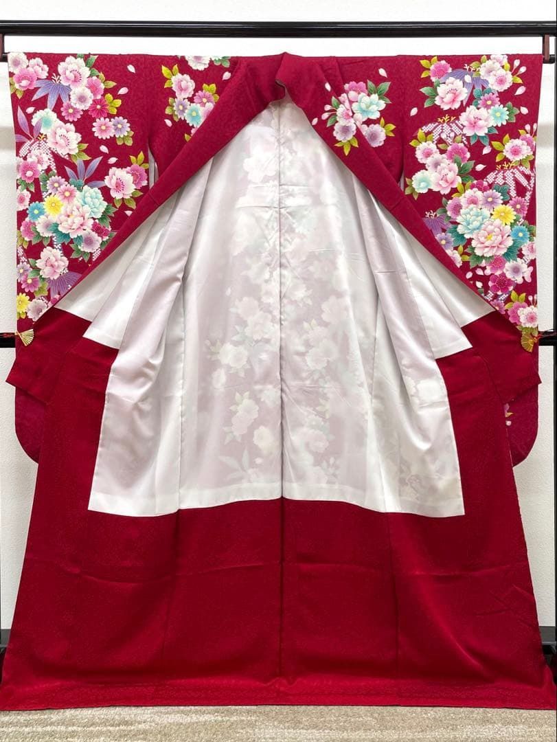 振袖 金駒 金彩 銀通し 紋意匠 桜 身丈170cm HKT202 - メルカリ