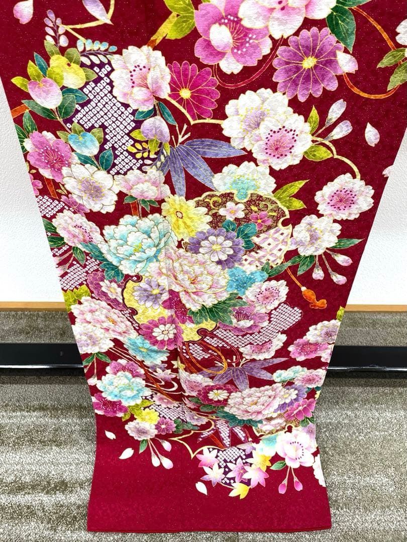 振袖 金駒 金彩 銀通し 紋意匠 桜 身丈170cm HKT202 - メルカリ