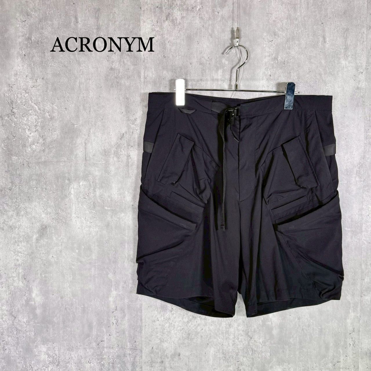 【新品】アクロニウムacronym 26ss ブラック　ハーフパンツ S ACRONYM』アクロニウム(S) NYLON STRETCH BDU SHORT PANT ナイロン