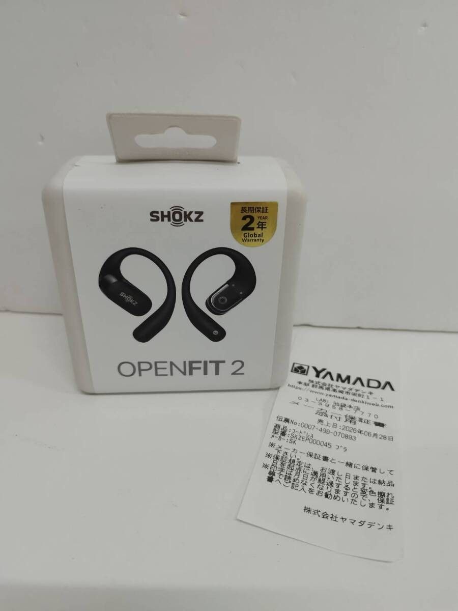 新品未開封】SHOKZ OpenFit 2/T920/ワイヤレスイヤホン/ブラック 