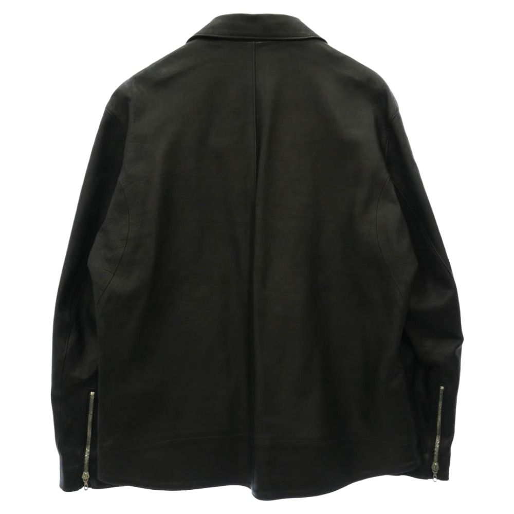 STRUM ストラム STL045-02 OIL CALF LEATHER W-ZIPPER RIDERS JKT 地生