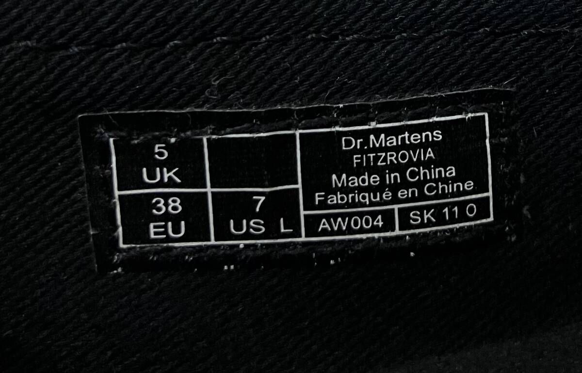 Dr.Martens/ドクターマーチン/スニーカー/FITZROVIA/キャンバスキルトローファー/ブラック/23.5センチ
