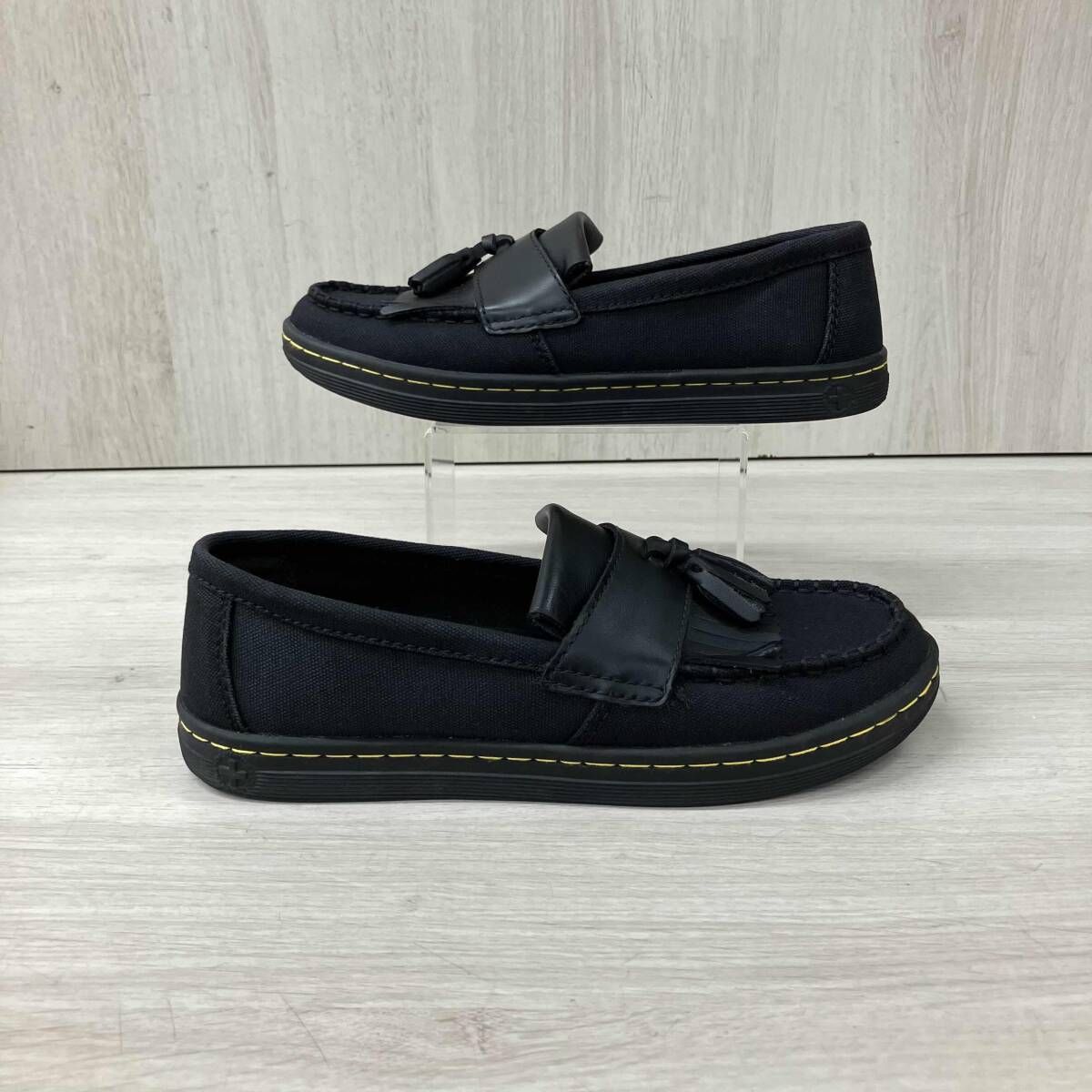 Dr.Martens/ドクターマーチン/スニーカー/FITZROVIA/キャンバスキルトローファー/ブラック/23.5センチ