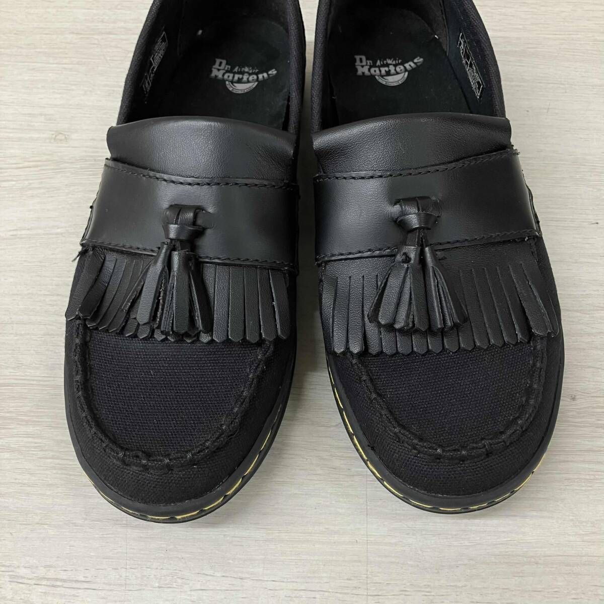 Dr.Martens/ドクターマーチン/スニーカー/FITZROVIA/キャンバスキルトローファー/ブラック/23.5センチ
