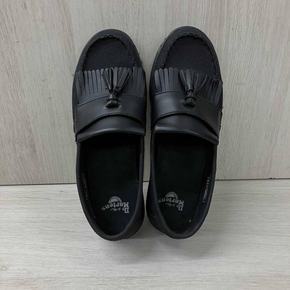 Dr.Martens/ドクターマーチン/スニーカー/FITZROVIA/キャンバスキルトローファー/ブラック/23.5センチ