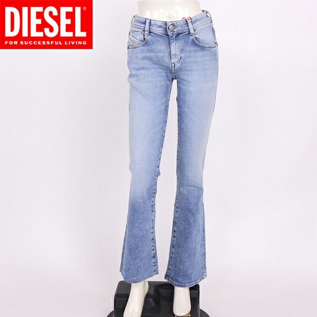 ディーゼル DIESEL【訳あり】レディース ブーツカットジーンズ 19690-EBBEY ウォッシュデニムブーツカット ブルー系（サイズ/25）cl0055