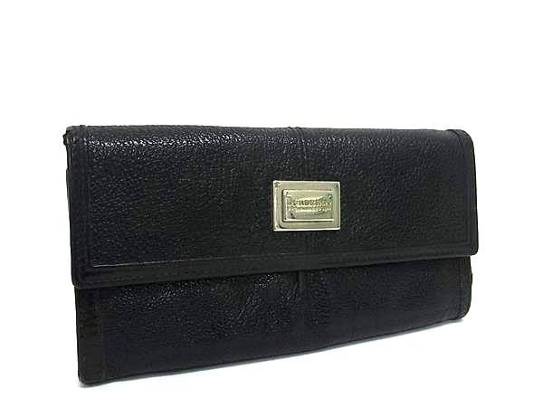 BURBERRY ブラック 長財布 二つ折り財布 ノバチェック 美品 Accessory