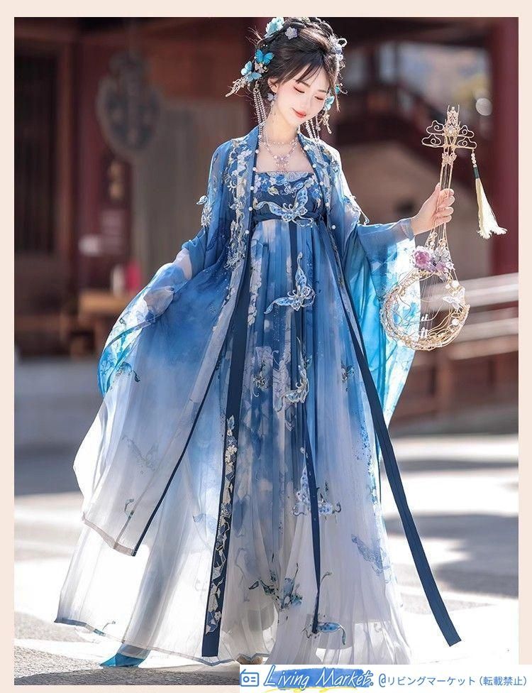 豪華刺繍 漢服 かんふく 古風衣装 レトロ風 中華ロリータ コスプレ ワンピース　唐装　仙女服 中華風 美しい刺繍 撮影会 舞台演出 推し活 ハロウィン 仮装 CS72P186