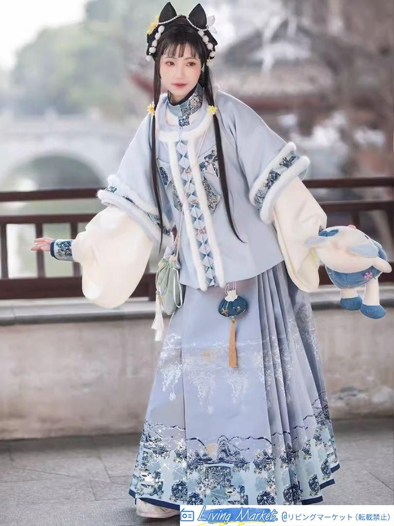 豪華刺繍 漢服 かんふく 古風衣装 レトロ風 中華ロリータ コスプレ ワンピース　唐装　仙女服 中華風 美しい刺繍 撮影会 舞台演出 推し活 ハロウィン 仮装 CS72P179