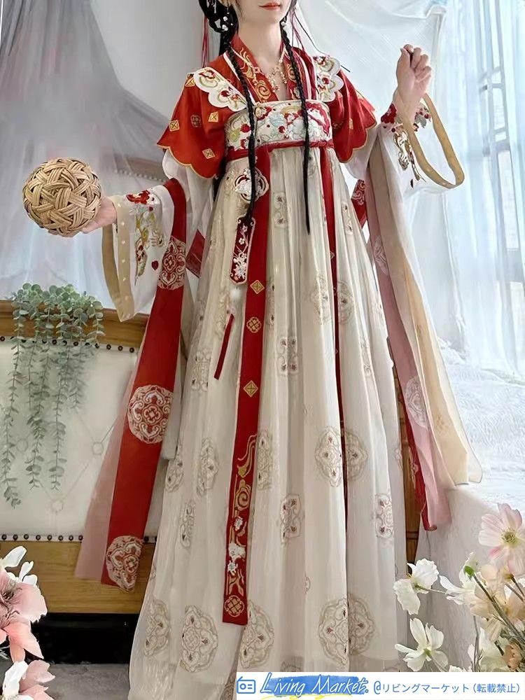 H177 漢服 コスプレ ワンピース 唐装 仙女服 中華風 豪華刺繍 漢服 かんふく 古風衣装 レトロ風 中華ロリータ コスプレ