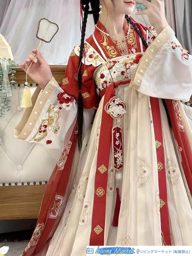 豪華刺繍 漢服 かんふく 古風衣装 レトロ風 中華ロリータ コスプレ
