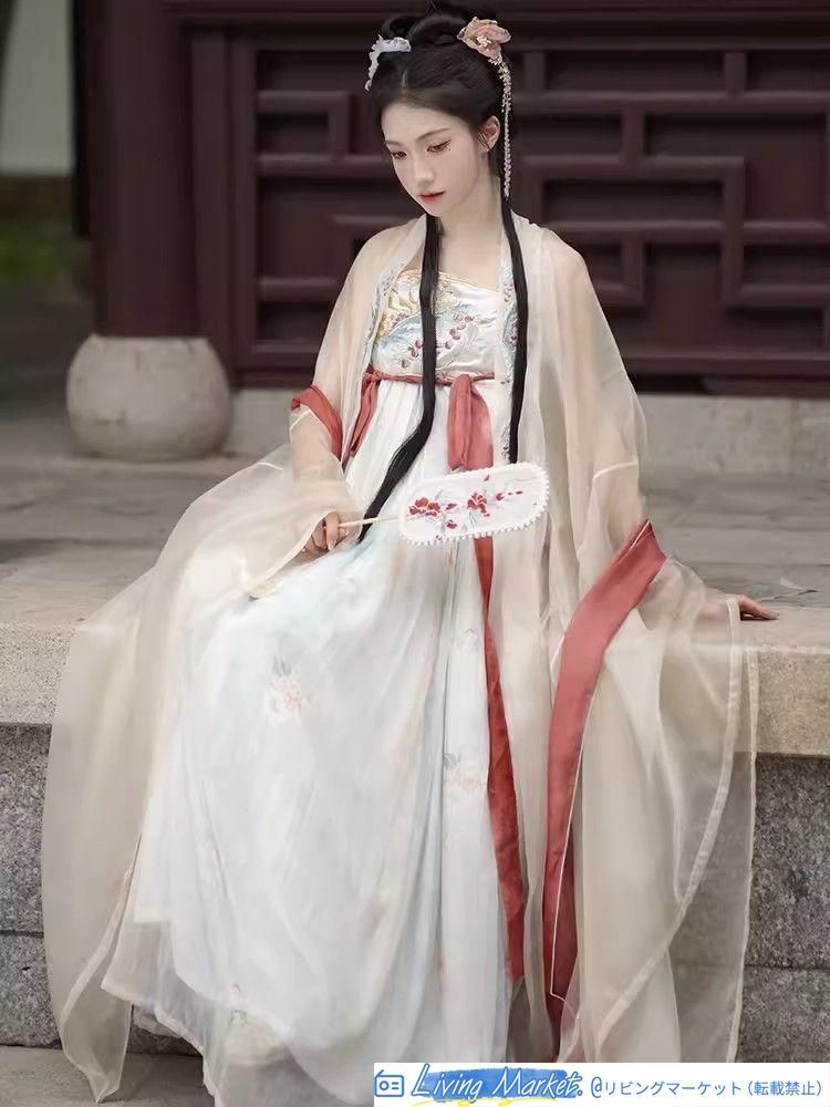 豪華刺繍 漢服 かんふく 古風衣装 レトロ風 中華ロリータ コスプレ ワンピース　唐装　仙女服 中華風 美しい刺繍 撮影会 舞台演出 推し活 ハロウィン 仮装 CS72P221