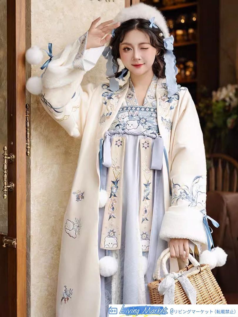 豪華刺繍 漢服 かんふく 古風衣装 レトロ風 中華ロリータ コスプレ ワンピース　唐装　仙女服 中華風 美しい刺繍 撮影会 舞台演出 推し活 ハロウィン 仮装 CS72P159