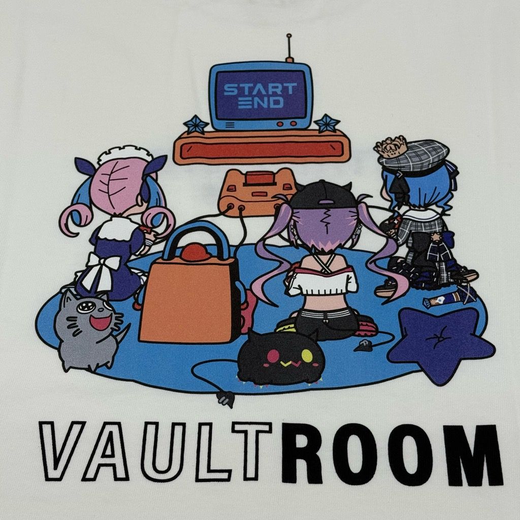 タグ付き 未使用 VAULTROOM × hololive STARTEND TEE WHITE L ボルト