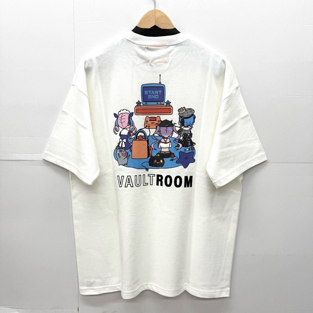 タグ付き 未使用 VAULTROOM × hololive STARTEND TEE WHITE L ボルト
