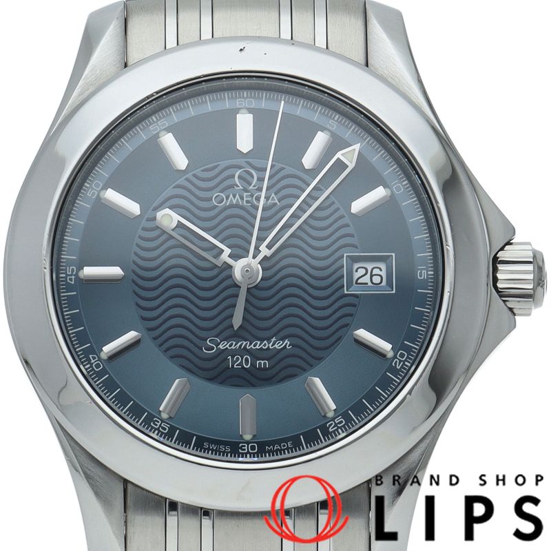 オメガ シーマスター120M クォーツ 36mm 2511.81 SS メンズ時計 ブルー 仕上げ済 美品 【中古】