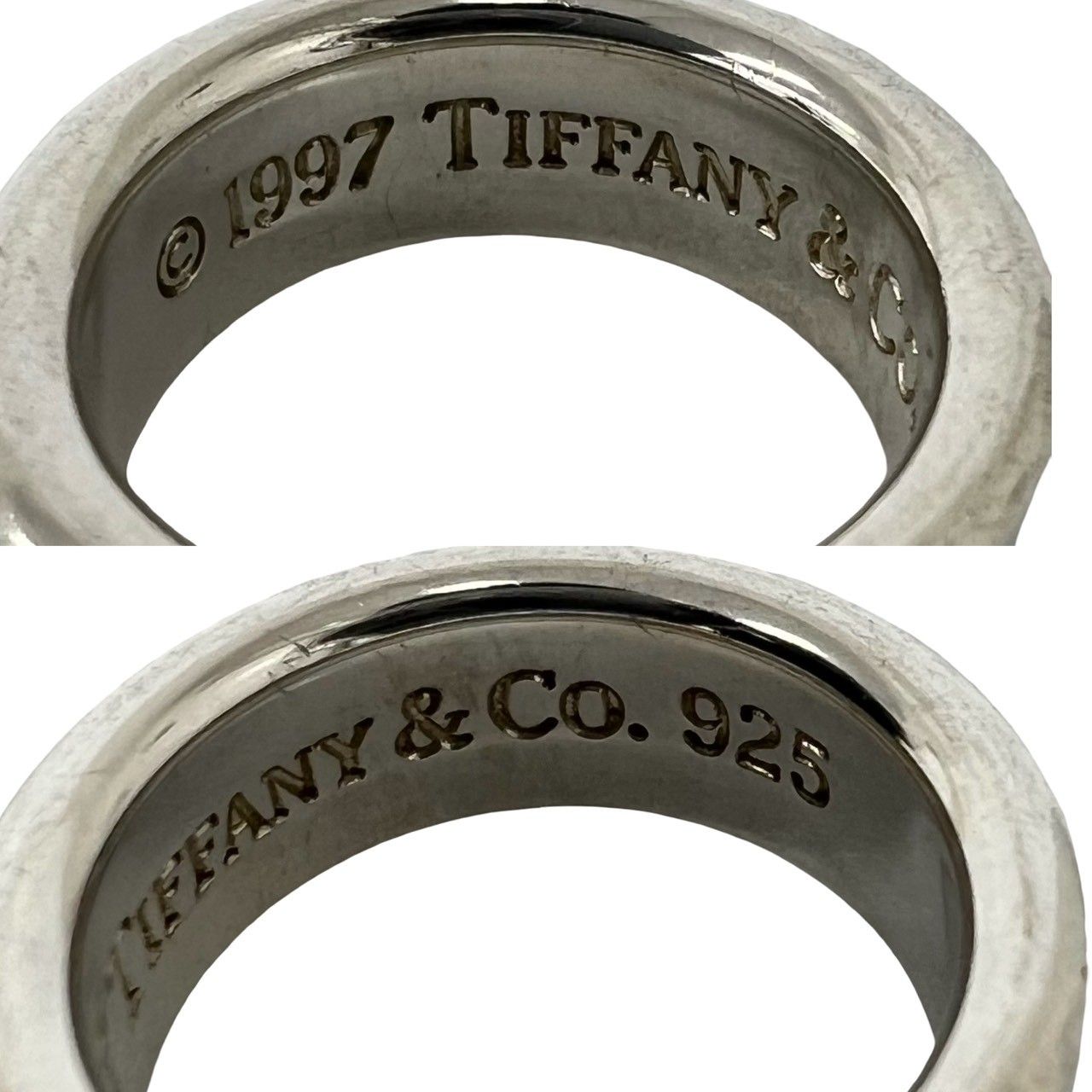 極 美品 TIFFANY&Co. ティファニー ヴィンテージ ナローリング ロゴ