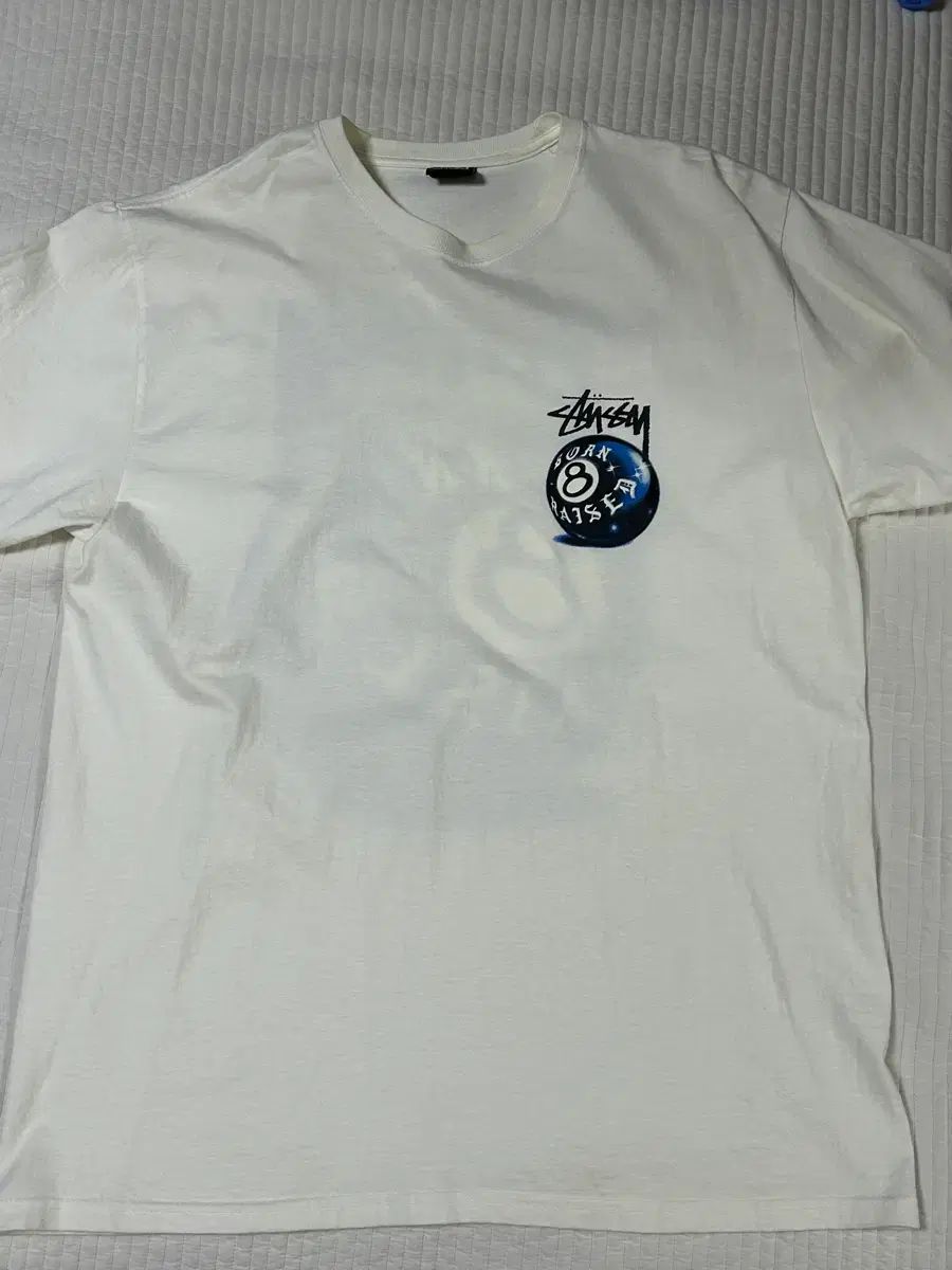 STUSSY ボン・アンド・レイズド 8ボール Tシャツ 白