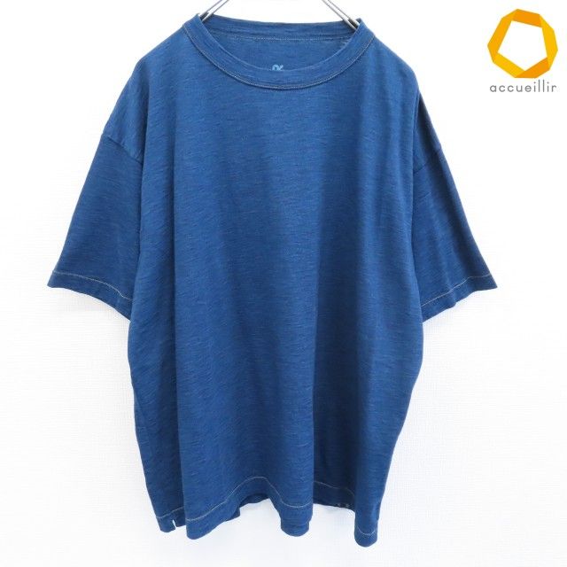 フォーティファイブアール 45R Tシャツ 半袖 藍染め 45th ロゴ刺繍 メンズ [s1009060]