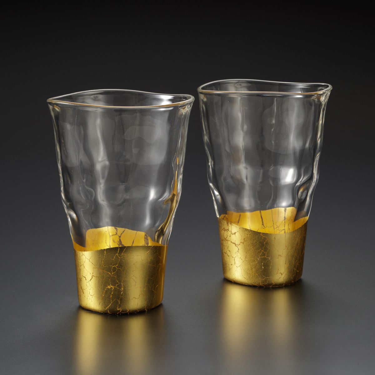 貫入　タンブラーグラス<2個> 箔一(HAKUICHI) 日本伝統工芸品