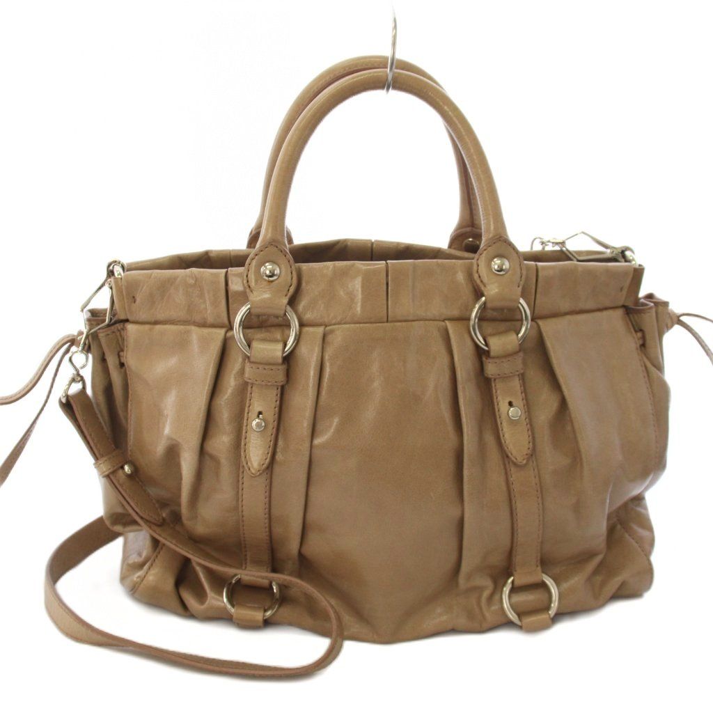ミュウミュウ miumiu VITELLO LUX ハンドバッグ ショルダーバッグ 2WAY