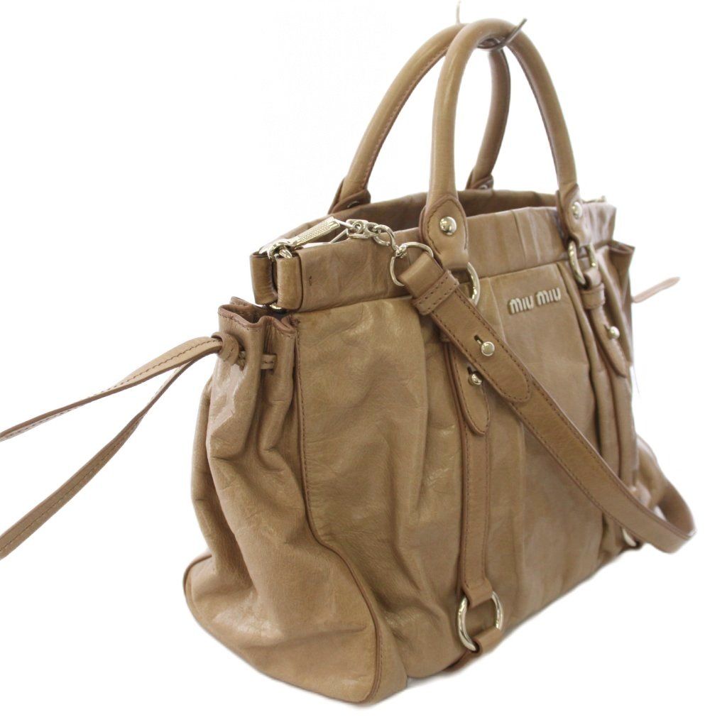 ミュウミュウ miumiu VITELLO LUX ハンドバッグ ショルダーバッグ 2WAY