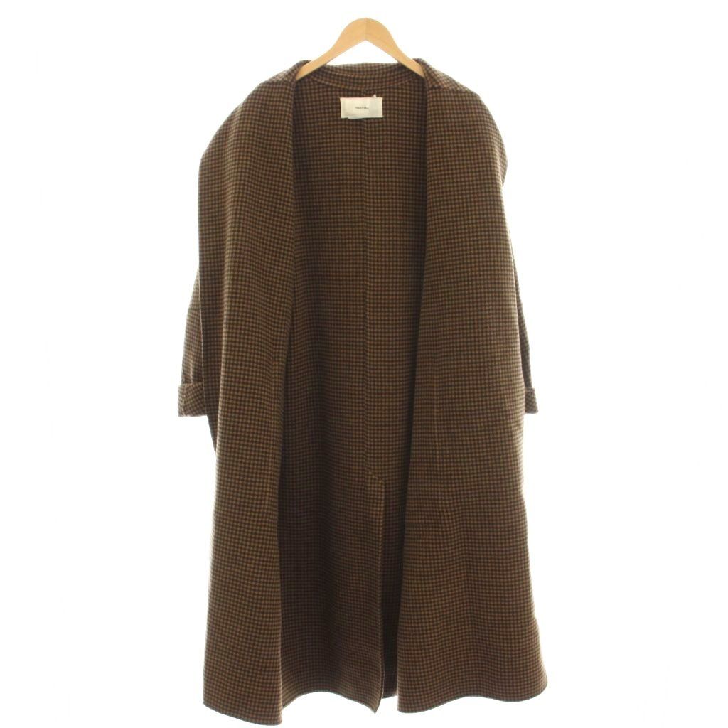 s*o様 TODAYFUL チェック柄ロングコート 38 トゥデイフル TODAYFUL チェスターコート チェック柄 ロング 38 茶
