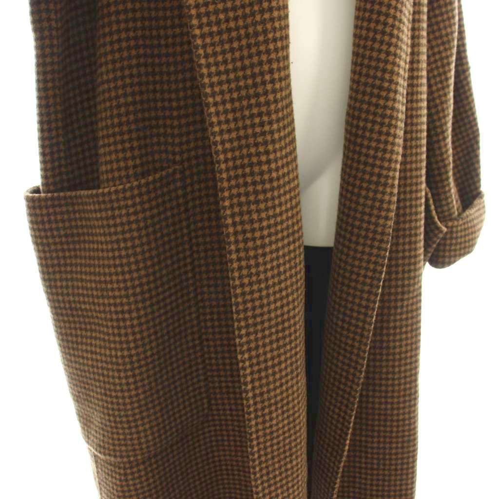 s*o様 TODAYFUL チェック柄ロングコート 38 トゥデイフル TODAYFUL チェスターコート チェック柄 ロング 38 茶