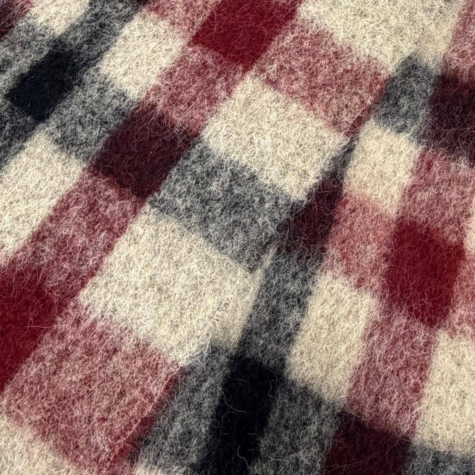 未使用品△MONCLER モンクレール SCIARPA モヘア アルパカ ロゴレザー