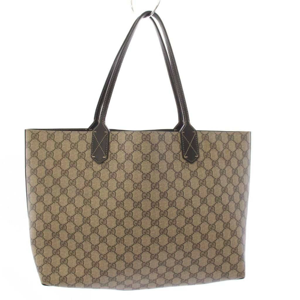 グッチ GUCCI GGスプリーム PVC リバーシブル トートバッグ ショルダー