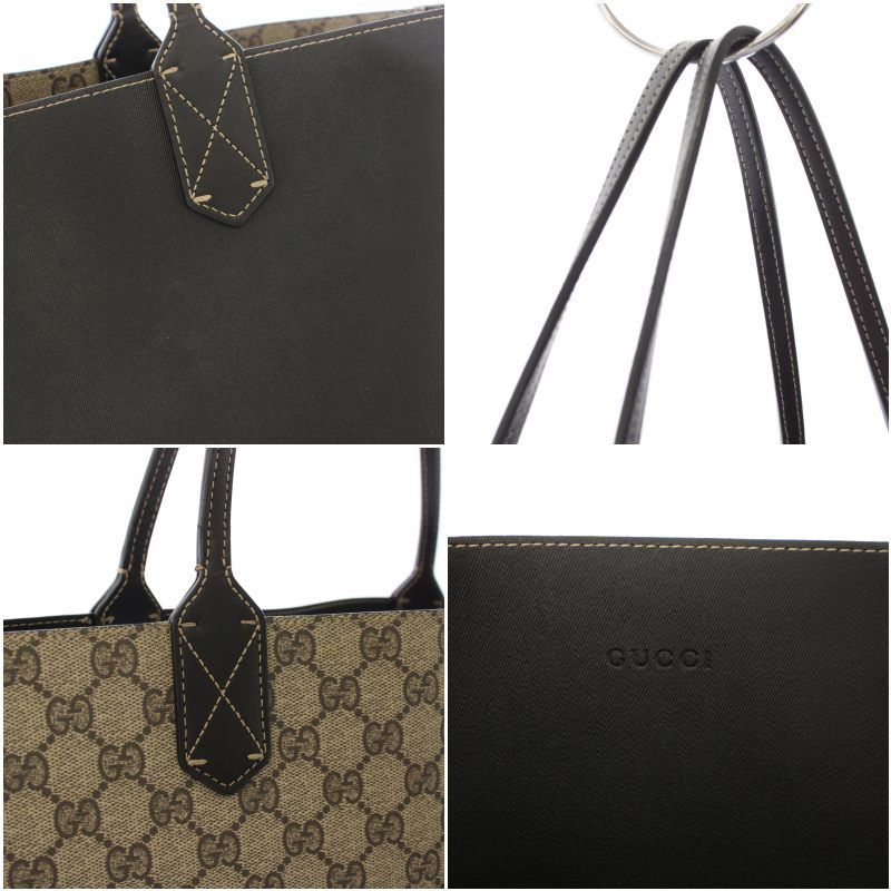 グッチ GUCCI GGスプリーム PVC リバーシブル トートバッグ ショルダー