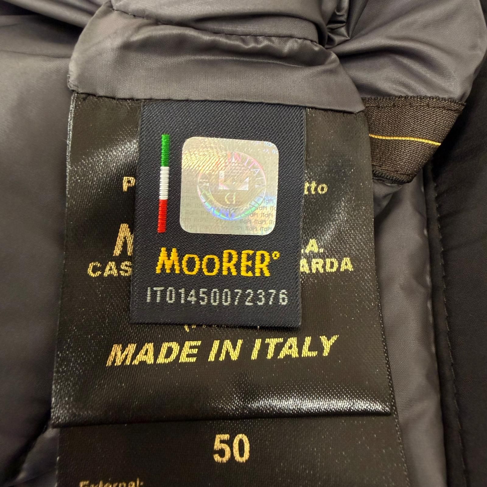 美品□MOORER ムーレー CATTANEO 異素材切り替え ダウンジャケット