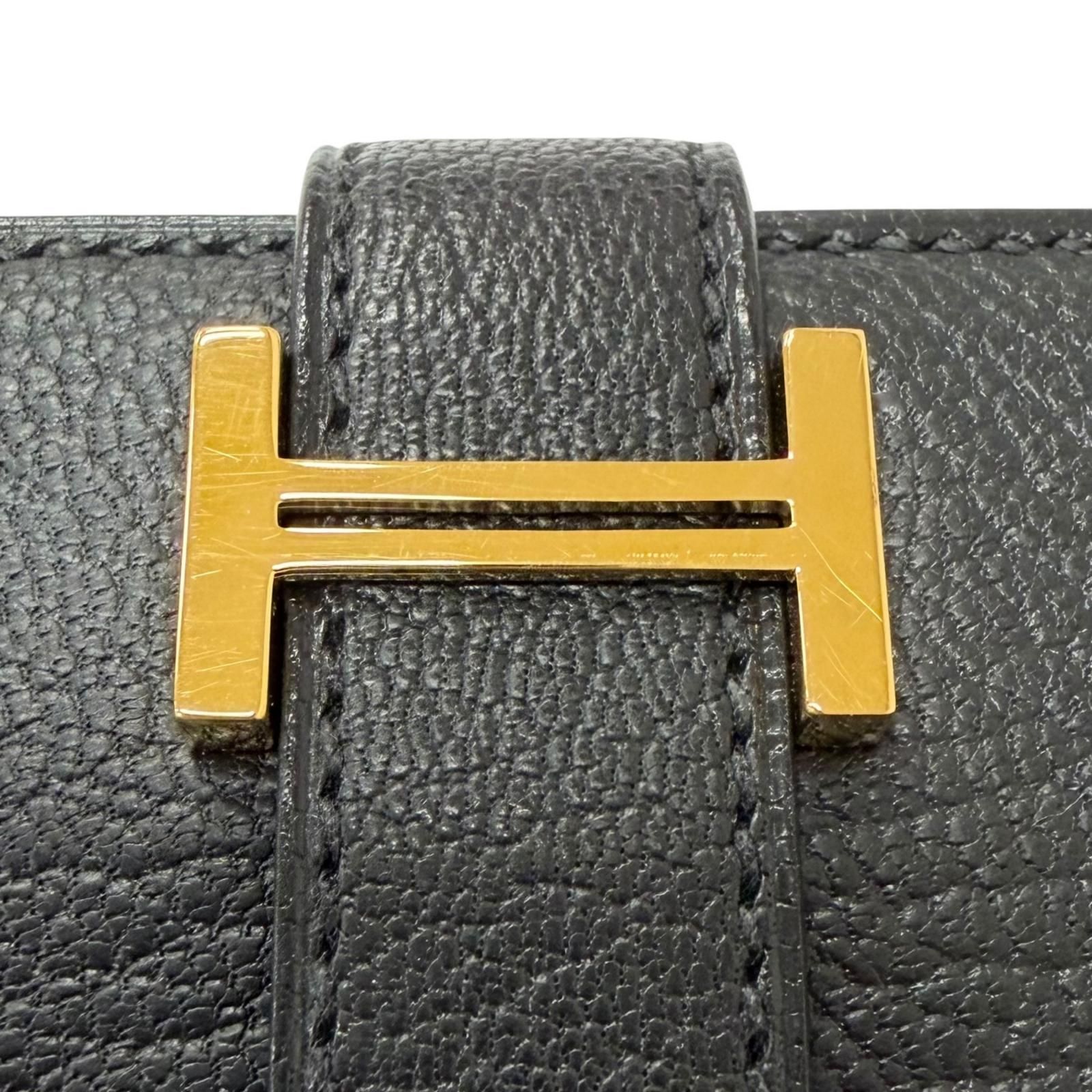 極美品HERMES エルメス ベアン スフレ シェーブル Hロゴ ゴールド金具