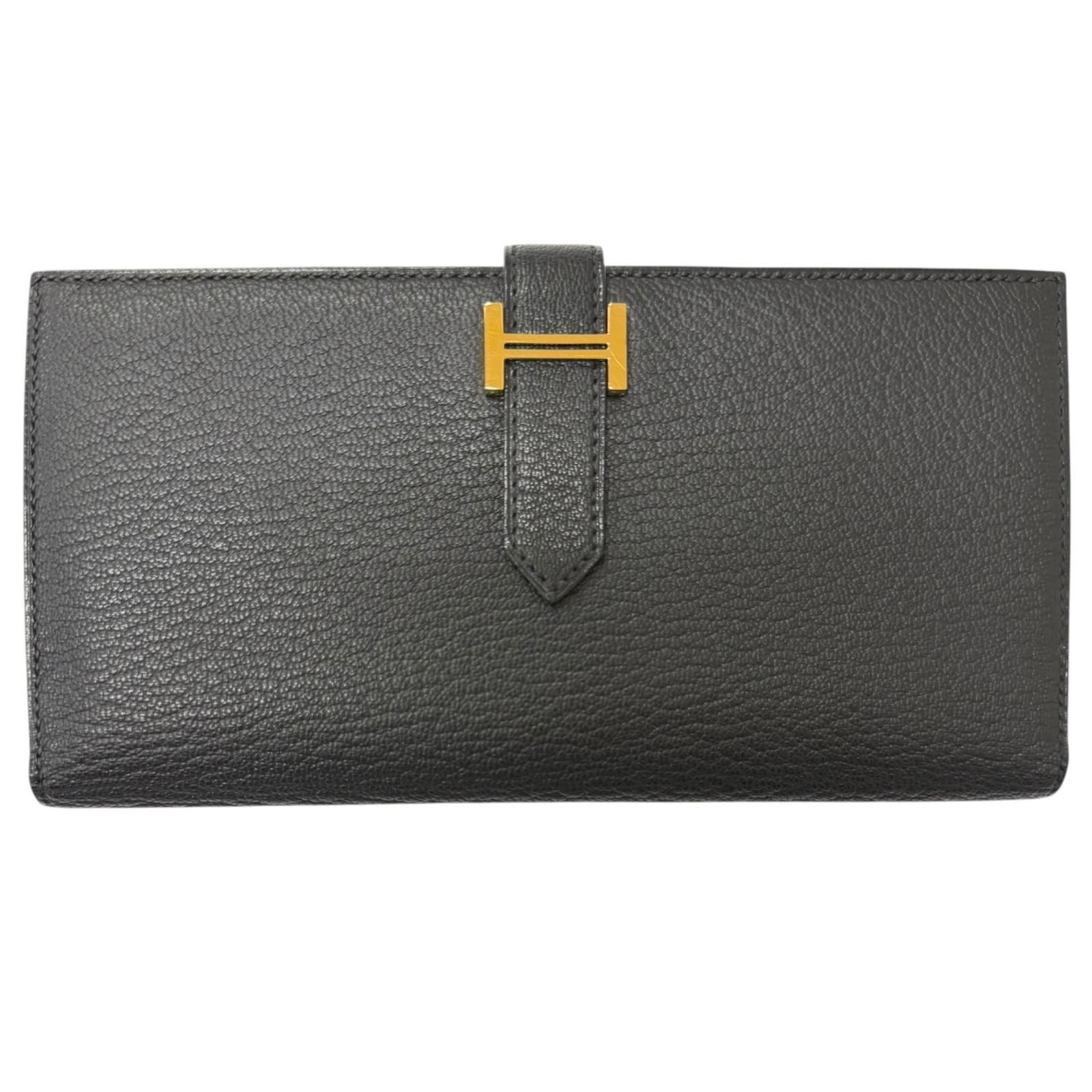 極美品HERMES エルメス ベアン スフレ シェーブル Hロゴ ゴールド金具