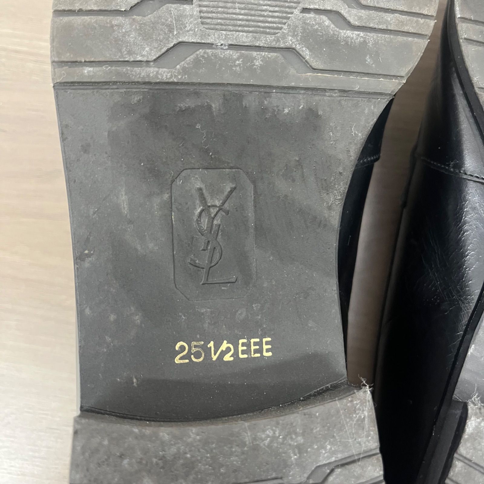 s) YVES SAINT LAURENT Paris タッセルローファー 25.5 EEE ブラック